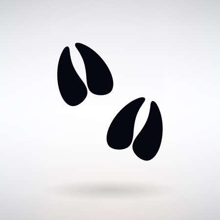 bull footprint icon on light backgroundのイラスト素材