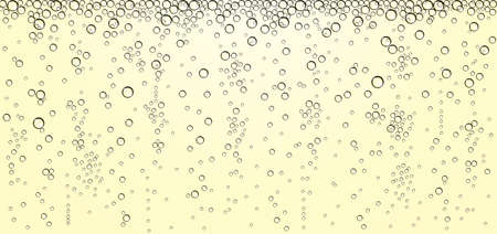 sparkling bubbles of champagne on a background of champagneのイラスト素材
