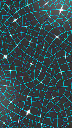 glowing blue craquelure on the surface of the screenのイラスト素材
