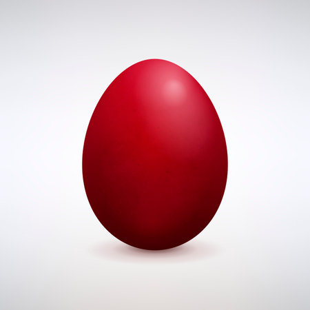 classic Easter egg in red on a light backgroundのイラスト素材