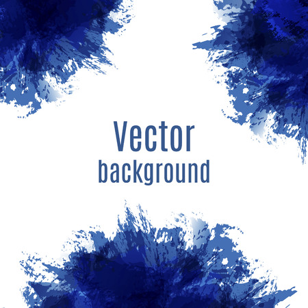 Abstract  background with paint stains, brush strokes and blots. Imitation of watercolor.Vector illustrationのイラスト素材