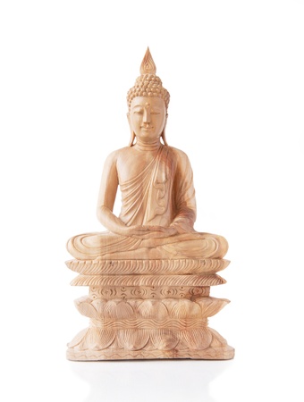 Wooden Buddha Statue の写真素材