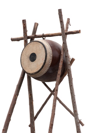 Thai Drum isolated on white backgroundの写真素材