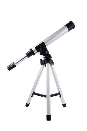 Telescope isolated on white backgroundの写真素材
