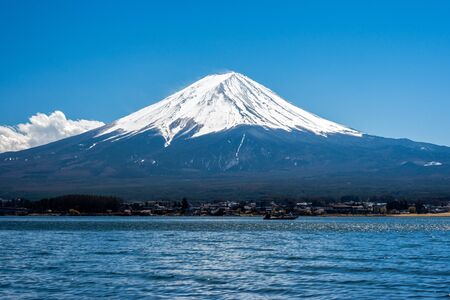 Mt. Fuji at kawaguchiko Fujiyoshida, Japan.の写真素材