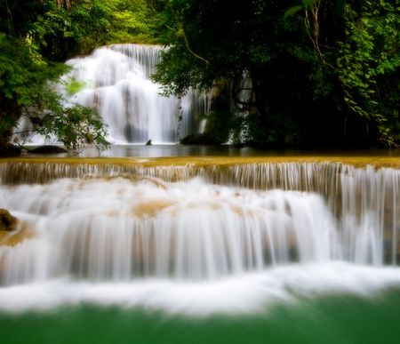 Waterfall in west of Thailand の写真素材