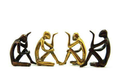 Human Brass Ware Isolated on Whiteの写真素材
