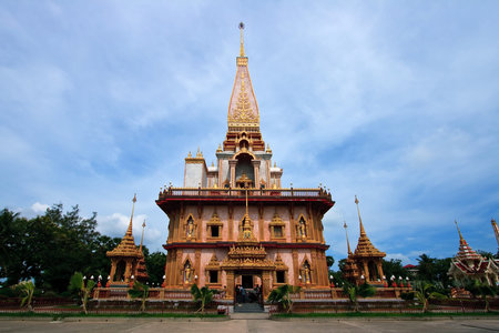Wat Chalong temple, Phuket Thailand の写真素材