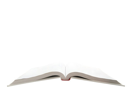 isolated blank text book