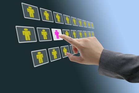 electronic business recruitment process for workforce human resource conceptの写真素材