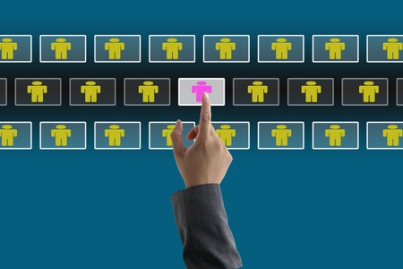 electronic business recruitment process for workforce human resource conceptの写真素材