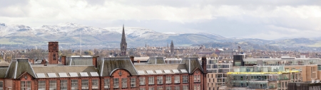 Panorama of Edinburgh Skylines building Scotland UKの写真素材