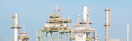 Panorama of Industry boiler in Oil Refinery Plant
