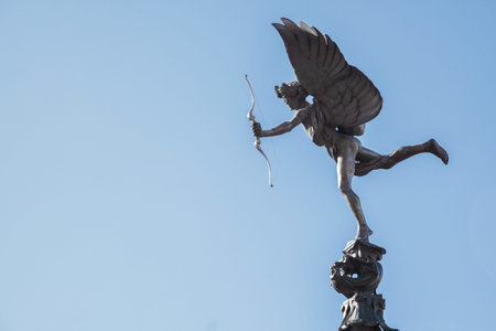 Eros Cupid statue of Piccadilly Circus, London England UKの写真素材