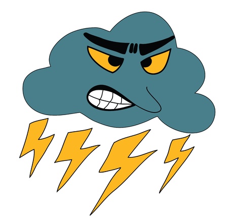 Thunderbolt Storm Icon for Weather forecastのイラスト素材