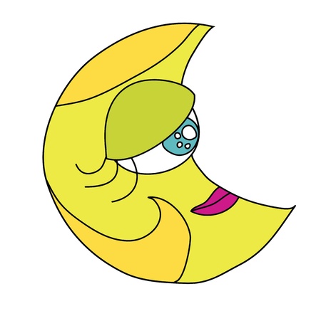 Moon Icon for Weather forecastのイラスト素材