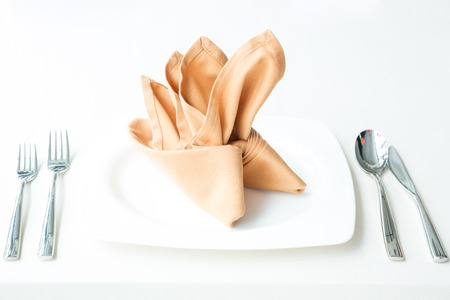 Dining table set arrangement for dinner partyの写真素材