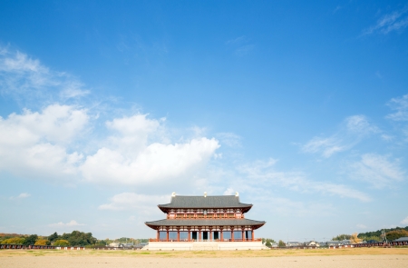 Daigokuden Hall of Heijo Palace in Nara, Japan のeditorial素材
