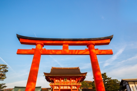 Torii at Fushimi Inari Shrine Kyoto Japanのeditorial素材