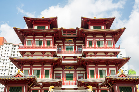 Architecture of Singapore buddha tooth relic templeのeditorial素材