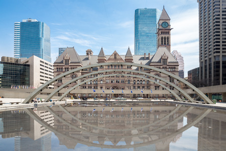 Old City Hall of Toronto at Nathan Phillips square, Ontario, Canadaのeditorial素材