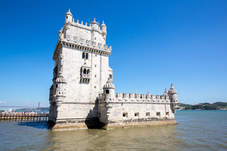 Tower of Belem  Torre de Belem , Lisbon, Portugalのeditorial素材