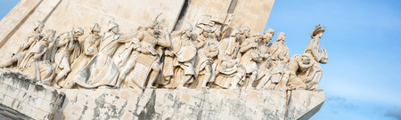 Panorama of monument to the discoveries Lisbon Portugalのeditorial素材