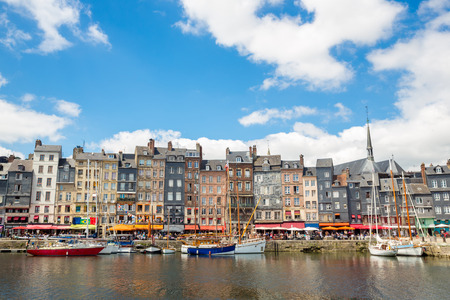 harbour downtown in Normandy Franceの写真素材