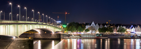Panorama Landscape of Cologne along river rhine Germany.の写真素材