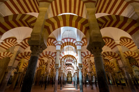 Interior of The Cathedral and former Great Mosque of Cordoba - La Mezquitaのeditorial素材