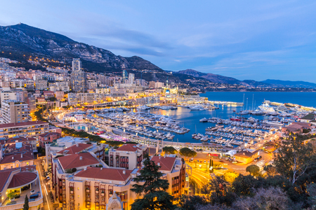 Monaco Monte Carlo harbour french rivieraの写真素材