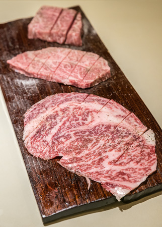 Freshness Japanese wagyu A5 Beef BBQ yakinikuの写真素材
