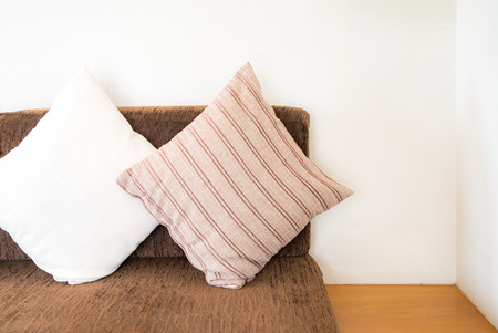 Pillow on sofa decoration in living room interiorの写真素材