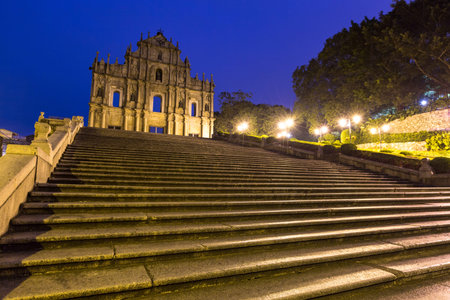 Macau Ruins of St. Paul's. Built from 1602 to 1640, one of Macau's best known landmarks. In 2005,...