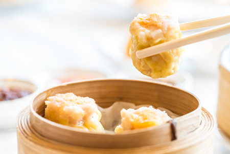 Chinese dim sum Shumai - Steamed Chinese groumet cuisineの写真素材