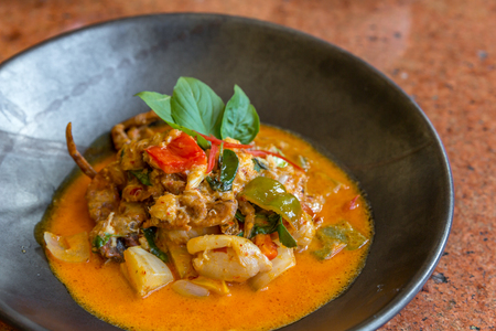 Curry Soft crab with cheeseの写真素材
