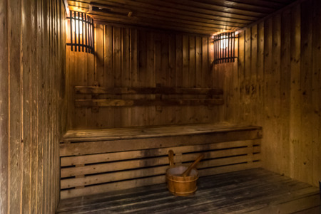 sauna room in spa treatmentのeditorial素材