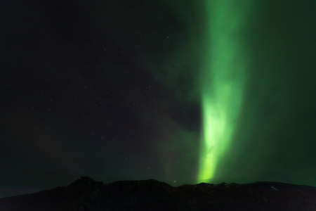 The Northern Light Aurora borealis at Kirkjufell West Icelandの写真素材