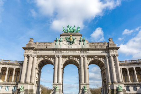 Brussels Triumphal Arch Mounument in Belgiumの写真素材