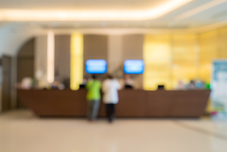 Abstract Blurred background of hotel lobbyの写真素材