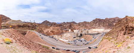 Hoover dam in Arizona and Nevada, USA Panoramaの写真素材