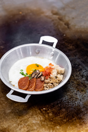 cooking of Thai Egg frying panの写真素材
