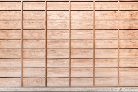 japanese style wooden Panel wall using as backgroundの写真素材