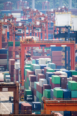 Working at Tsing yi Hong Kong Port for shipping and freight transportation with truck and boat for...