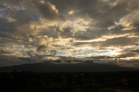 Doi Suthep Chiang Mai Sunsetの写真素材