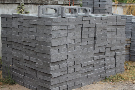 Blocks used in construction and industry.