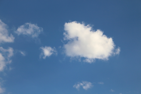 Blue sky and white cloudsの写真素材