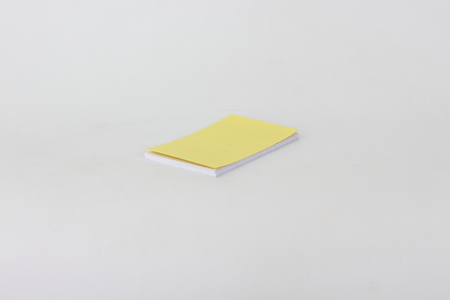 White business card on a white background.の写真素材