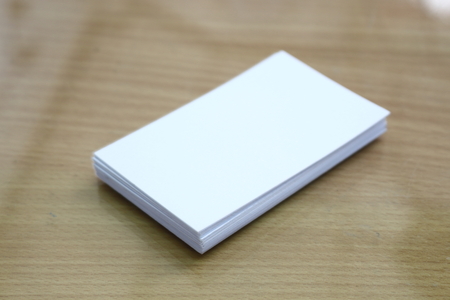 White business card on the desk.の写真素材