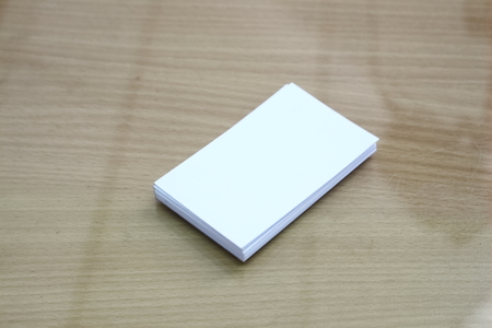 White business card on the desk.の写真素材